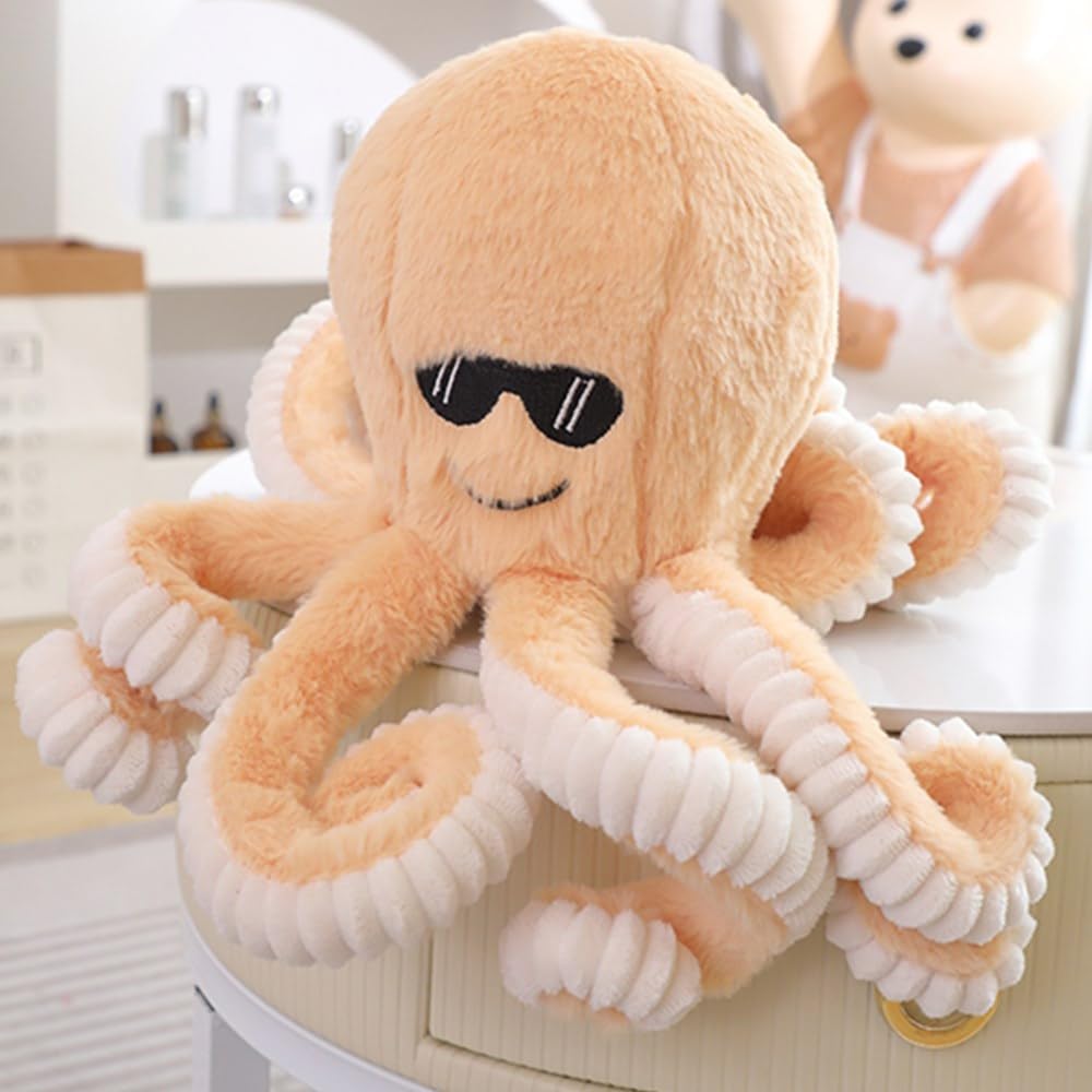 OUKEYI 16 Inch/40cm Octopus Plush Toys, Soft Octopus Stuffed Animals Gift Sea Stuffed Toys for Kids and Lovers Home Decor (orange)