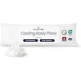 Dream Valley Full Body Pillow for Adults, Adjustable Loft, PCM Cooling Technology, 20 x 54 in, Memory Foam Body Pillow for Side Sleepers, Dual-Sided Temperature Regulation, Waffle Cover, Cream White