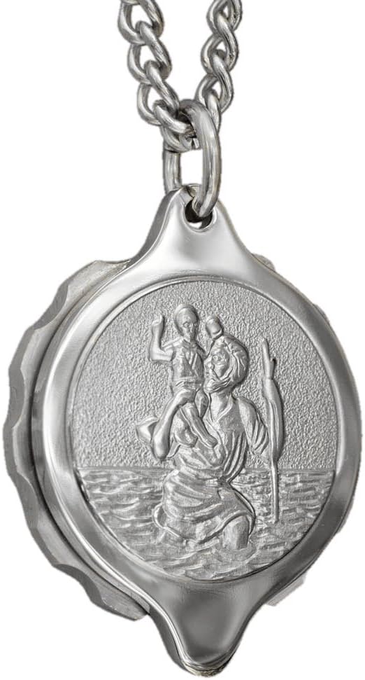 SOS Talisman ST20a St Christopher Medical ID Alert Pendant (Necklace) Stainless Steel.