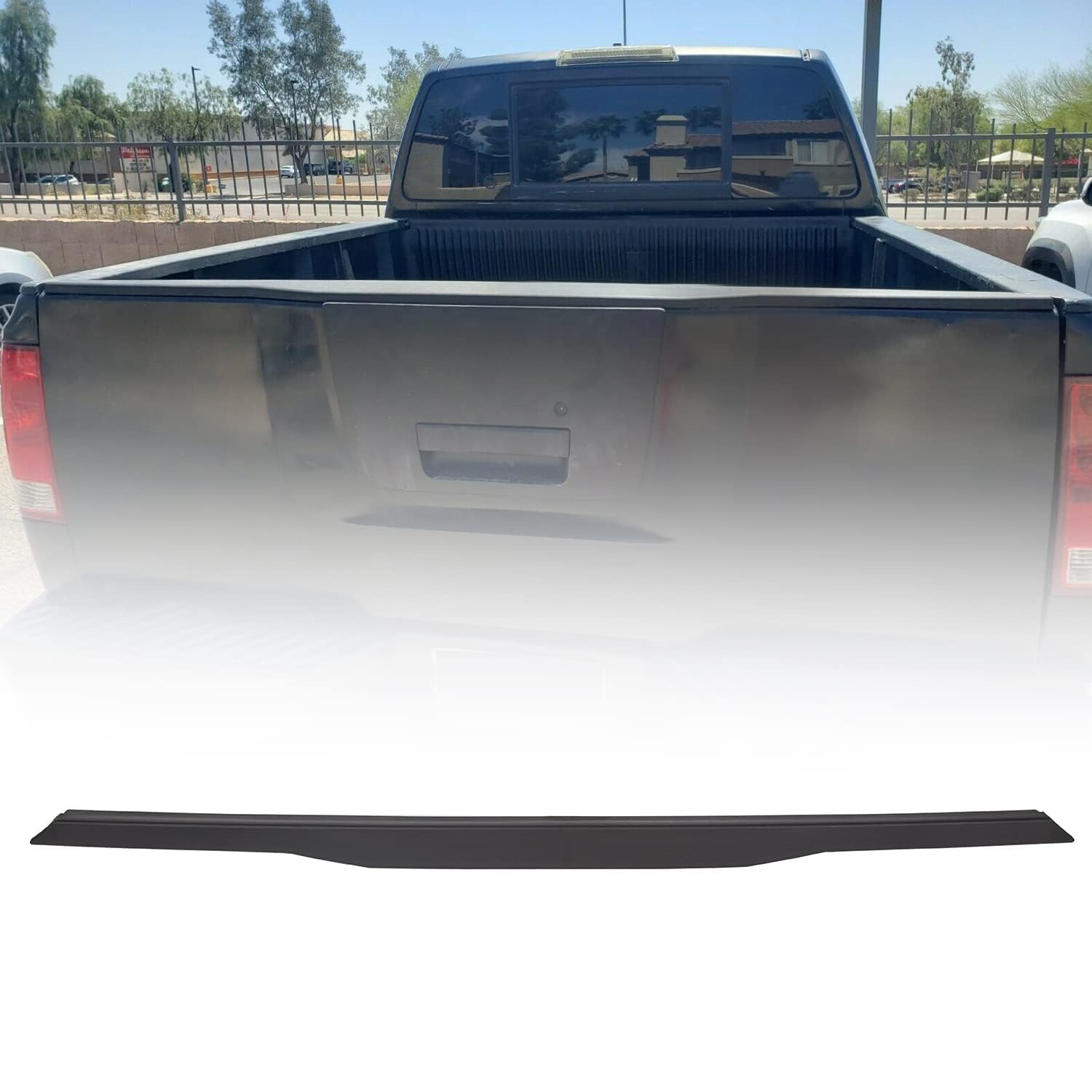 Photo 1 of ECOTRIC Tailgate Cover Cap Molding Compatible with 2004-2012 Nissan Titan Pickup Replacement for 934867S200, 93486-7S200 NI1904102 Tailgate Top Protector Trim