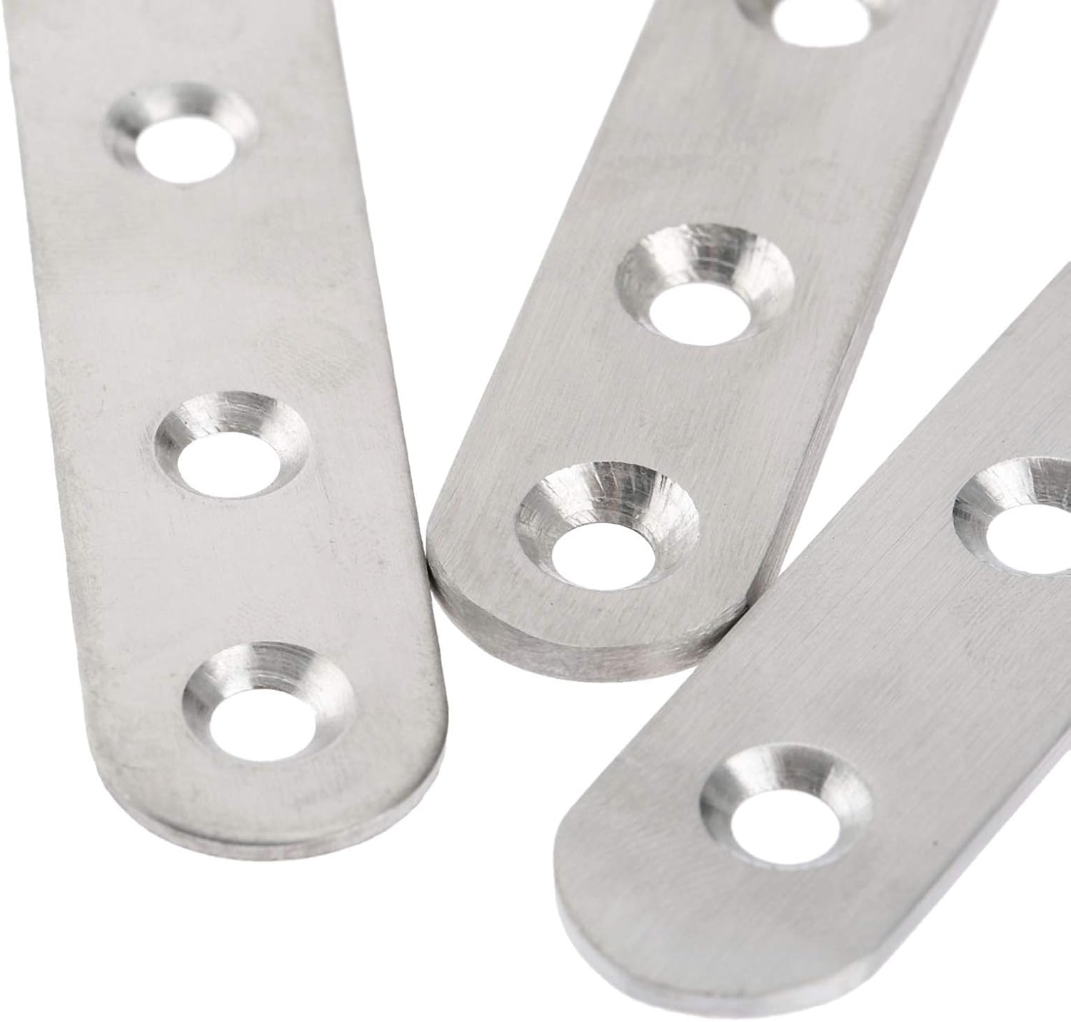 BuxiuGK 6 Pieces 164x20 mm Flat Brace Flat Bracket Stainless Steel Heavy Duty Straight Repair Joining Mending Flat Bracket for Furniture Fixation - Image 3