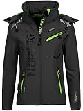 Geographical Norway Giacca Donna Sportiva Impermeabile | Dry Tech 5000, Termoisolante, Cappuccio Rimovibile | Colore Nero, Taglia S