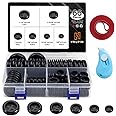 66 Pieces Closed Rubber Grommet Firewall Solid Closed Hole Plug Assortment Kit for Wire Electrical Appliance Plumbing (6 Size