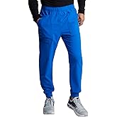 Cherokee Men Scrubs Pant Mid Rise Pull-on Jogger CK236, S, Royal