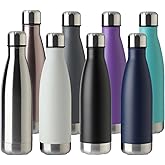 MEWAY 17oz Sport Water Bottle 8 Pack Vacuum Insulated Stainless Steel Leak-Proof Double Wall Cola Shape Water Bottle,Keep Drinks Hot & Cold (colourful,8 Pack)
