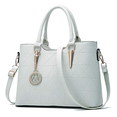 H&N Fashion Women Triangle Cone Casual Tote Bag Shoulder Bag Hardware Pendant Girls Crossbody Bag Black