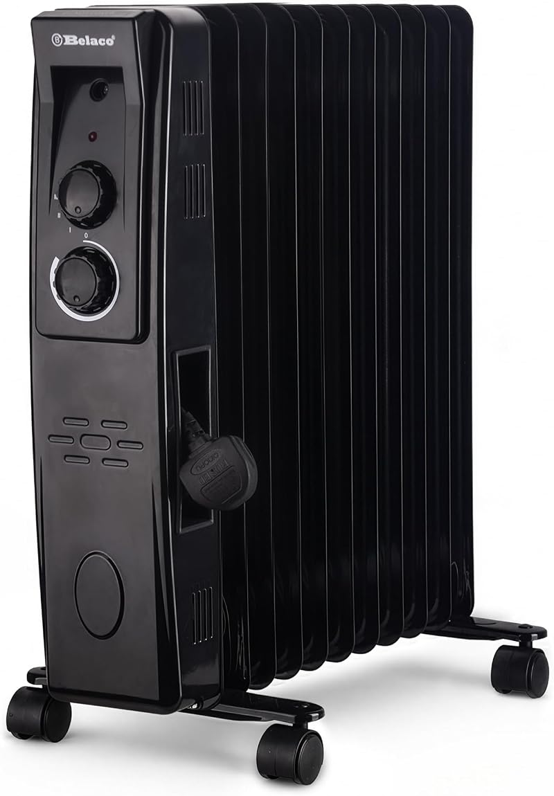 Belaco Oil Filled Radiator 11 Fins 2500W with Adjustable Thermostat