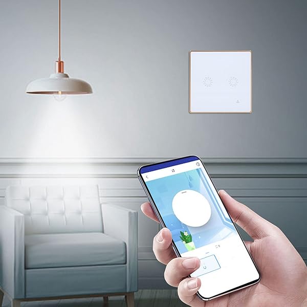 Smart Switch Smart WiFi Light Switch Funciona con Alexa Echo dot Google Home IFTTT Roqi y iOS Siri corriente nominal de 10A certificacin de producto CE FCC y ROHS estndar del Reino Unido mat