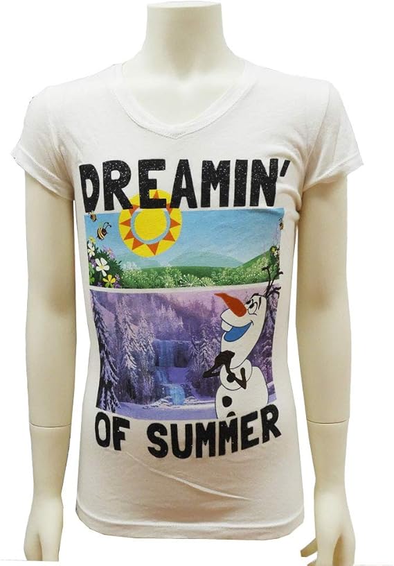 Amazon Co Jp Disney ディズニー プリンセス アナと雪の女王 子供用tシャツ 半袖 キッズ カットソー オラフ ホワイト 110 1cm 服 ファッション小物