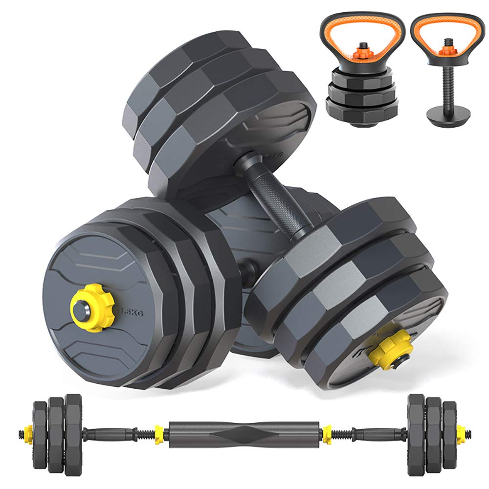 Maerd Dumbbells Weight Set Adjustable Environmental Kettlebell Dumbbells Combination for Home Gym Fitness Barbell Lifting Exercise Equipment Man Muscle Stronger Women Bodybuilding 20kg (10kg2)