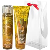 Bath & Body Works PRINCESS COLLECTION Fine Fragrance Mist & Ultimate Hydration Body Cream 2-piece Gift Set with a Bow for Holidays - Full Size – Limited Edition (Belle)