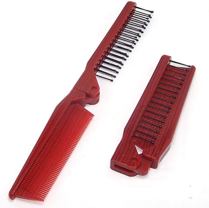 Portable Travel Comb Brush Combo Folding Anti Static Folding Comb
