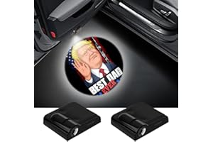 DONPESHE Trump Car Door Welcome Light Best DAD Ever Wireless Car Laser Projector Cute Icon Projection Car Led Magnet Induction Courtesy Lamps