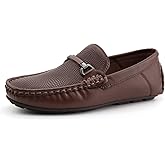 JABASIC Kids Penny Loafer Casual Slip-On Moccasin Flats Boys Dress Shoes