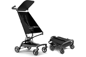 Mompush Jeto Lightweight Travel Stroller – 9.8 lbs Ultra-Compact, One-Hand Fold, Airplane Cabin Approved, All-Terrain Wheels, Smooth Ride for Toddlers, Perfect for Travel & Daily Use