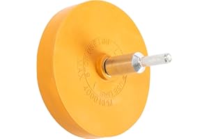CANOPUS Rubber Eraser Wheel, Decal Remover Eraser, Stripe Off Wheel, Pinstripe, Adhesive Remover, Vinyl Decal, Graphics Removal Tool, 4in Pad with Adapter, 1-Pack
