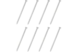 uxcell 8Pcs Fence Deck Nails, 5 Inch 304 Stainless Steel Spiral Deck Nail Spiral Shank Spikes for House Floor Repairing Wall 