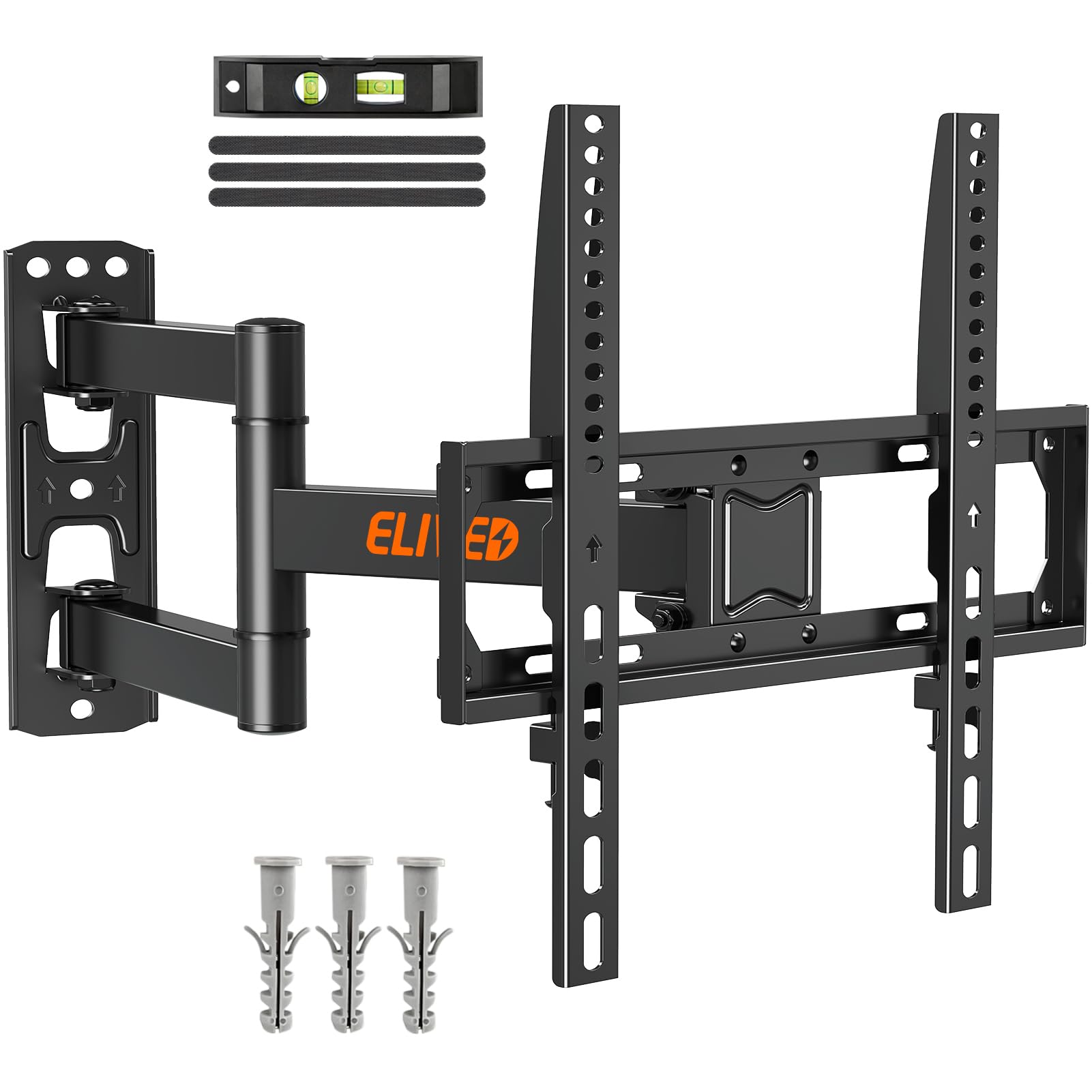 ELIVED Tilt and Swivel TV Bracket for Most 26-60 Inch LCD, LED, OLED Flat or Curved TVs with Max. VESA 400x400mm up to 35KG, Corner TV Wall Bracket EV011