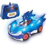 NKOK Sonic RC Car Glow Racer &ndash; Light-Up Remote Control Car, 1/28 Scale | Batteries Included &bull; 150-Ft Range &bull; Up to 16-Vehicle Racing &bull; Easy Controls &bull; Indoor/Outdoor Play &bull; Toy Gift for Kids Ages 6+