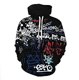 Hwycomfort Men's 3d Printed Novelty Hoodie Hip Hop