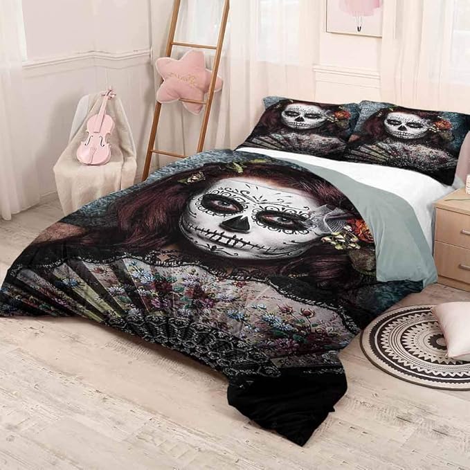 jecycleus Day of The Dead Pure Bedding Hotel Luxury Bed