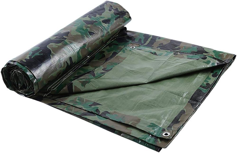 Tarpaulin Waterproof Sunshade Tarps, Camouflage Oxford Awning, Green