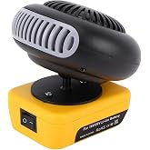 Odorkle Cordless Space Heater 200W 360&deg; Rotatable not included battery | 2-Level Temp 55-85℃, Tip-Over Auto Shutoff, Dual USB Charging Ports, For Garage Tent Car Worksite