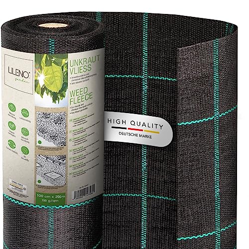 LILENO HOME 200m² Anti-Unkrautgewebe [100 g/qm] - Garten Unkrautfolie