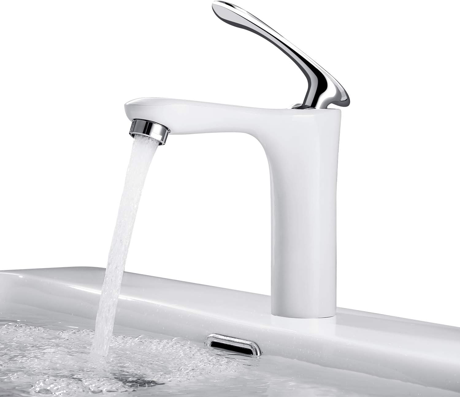 Rubinetto miscelatore vintage in stile Sparkle Diamante per lavabo da bagno, da appoggio, alto, monoblocco, cromato lucido, argento, ottone anticato, cristallo - Italia