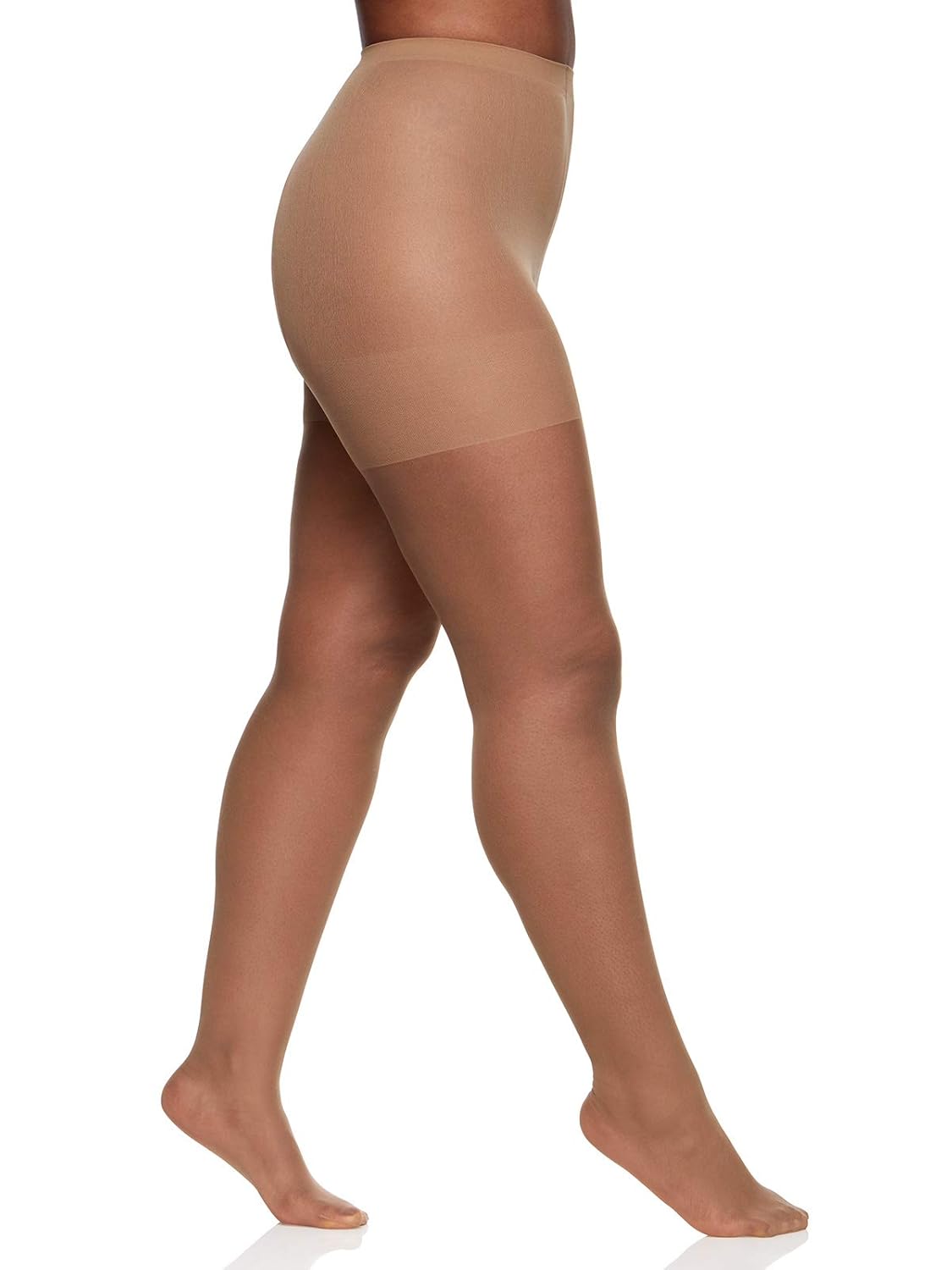Berkshire Womens Plus-Size Queen All Day Sheer Non-Control Top Pantyhose Sandalfoot 4416