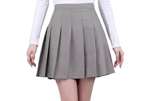 YEWSEA Pleated Mini Skirt High Waisted Tennis Skirts Skorts for Women Girls School Uniform Dress Cheer Skirt with Shorts,2T-4XL