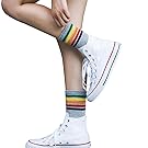 Socks,toraway Girls Fashion Casual Rainbow Stripe Warm Cotton Soft Socks