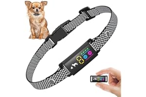 LOSLAI Anti-Bark Collar for Small Dogs, No Shock Bark Collar with Beep & Vibration Only, 1-5 Sensitivities Adjustable, Rechargeable Dog Barking Collar, IP67 Waterproof - Humane Bark Collars, Black