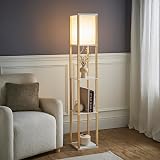 MiniSun Oak Wooden Floor Lamp with Shelves 159cm 10W Bulb Included view 5