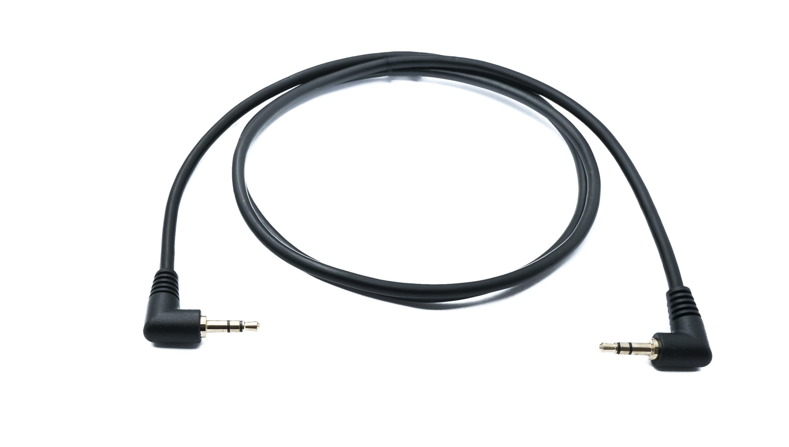 System-S Audio Jack Cable 100 cm 3.5 mm 3-Pin Male to Male Angle AUX Adapter