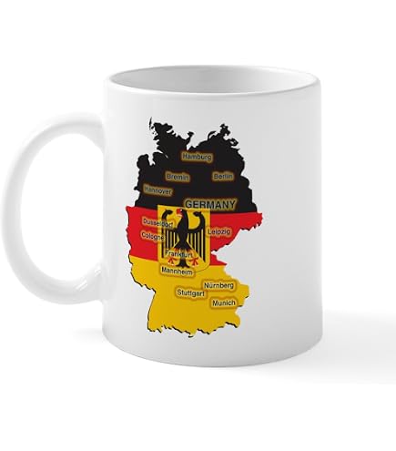 CafePress German Flag Ceramic Coffee Mug – 11 Oz Mug With State Arms Design, Dishwasher Safe - View #11