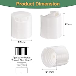 Uxcell 30pcs PP Plastic Disc Top Caps, 18/410
