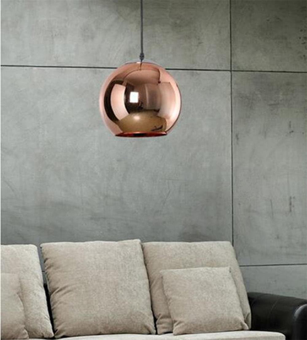 Creative LED Ball Globe Pendant Lighting Bronze Hanging Ceiling Lamp Chandelier Decoration Living Room Bedroom Coffee Store Bar Kitchen Light Fixtures Copper 15cm (Bulb Not Included)