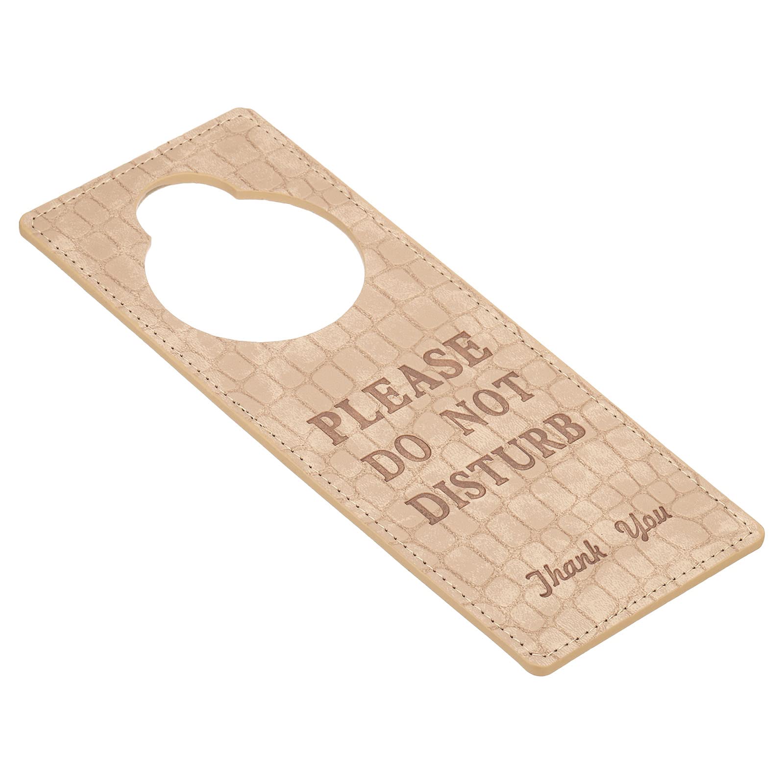 PATIKIL Double Side Door Hanger Sign, Do Not Disturb on Front and Make Up Room on Back Side Door Knob Privacy Sign for Office Hotel, Yellow