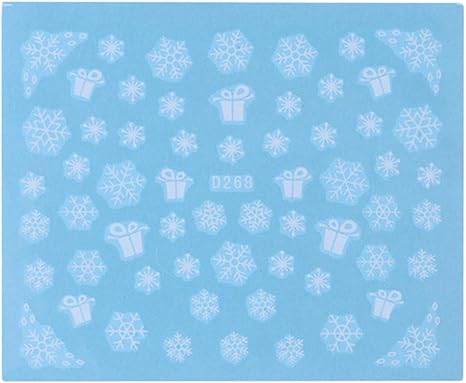 Applique Ongles Noël Flocon De Neige Père Noël Neige Père Noël Autocollants Estampage Dessin Image Modèle Autocollant Diy