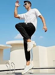 JMIERR Mens Casual Cargo Pants Elastic Waist