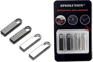 Zpsolution Zipper Pull Tab Replacement Metal Zipper Handle Mend Fixer for Suitcases Luggage Jacket Backpacks Coat Boots