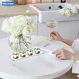 Worown Acrylic Riser Shelf Single Tier Clear Display Stand Cupcake Trophies view 5
