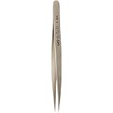 Hakko CHP 3-SA Stainless Steel Non-Magnetic Precision Tweezers with Very Fine Point Tips for Microelectronics Applications, 4-3/4" Length