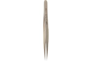 Hakko CHP 3-SA Stainless Steel Non-Magnetic Precision Tweezers with Very Fine Point Tips for Microelectronics Applications, 4-3/4" Length
