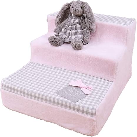 Amazon Co Jp Ds ペットおもちゃ ペットの階段取り外し可能なステップペットのトレーニング寝具用はしご小型犬老犬若い犬特別韓国風ペット用傾斜路 ホーム キッチン