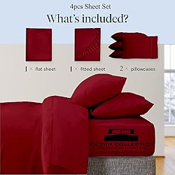 Crown Collection 100% Egyptian Cotton Sheets, Full