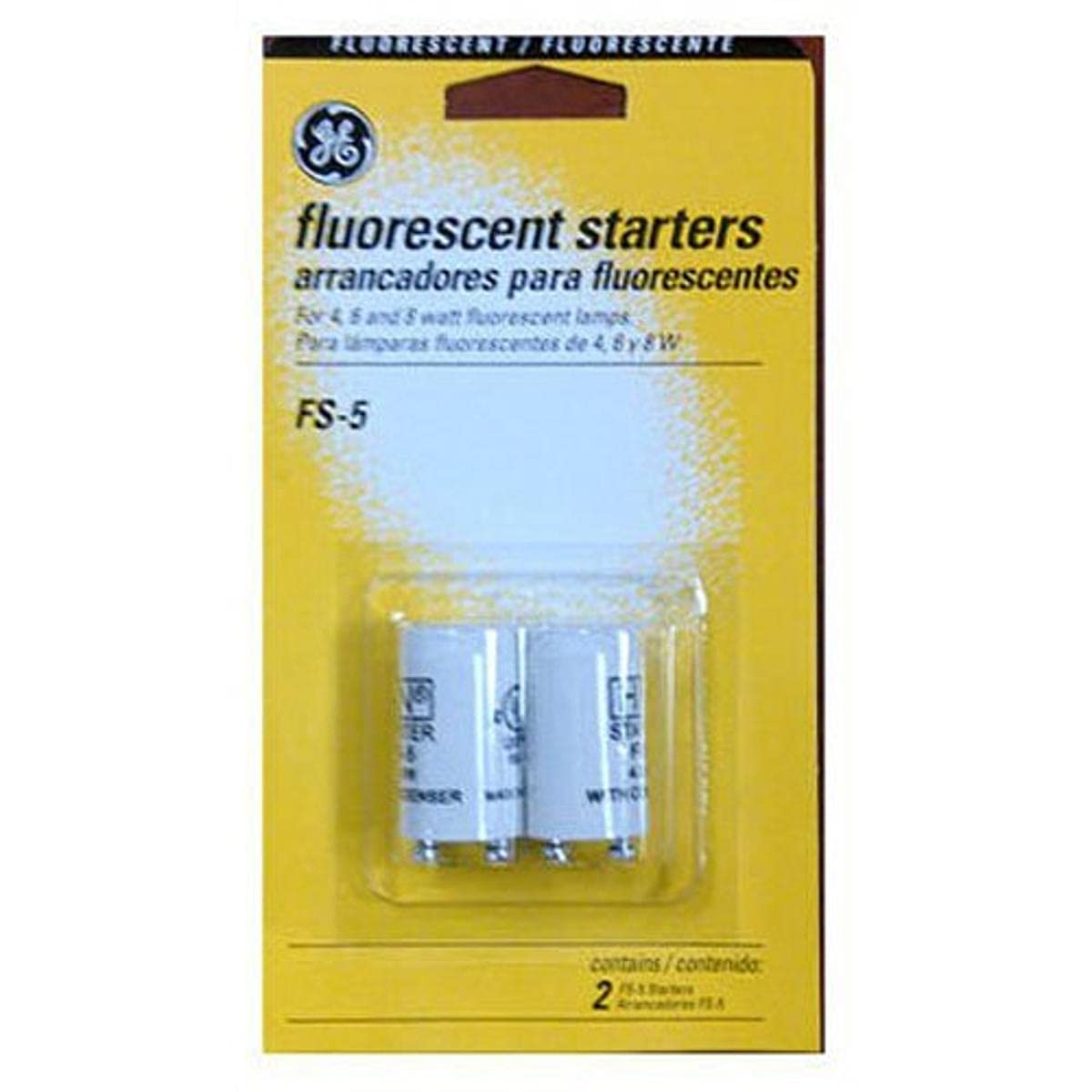 Photo 1 of GE G E Lighting 64821 FS-5-C/TP Fluorescent Starter, 2-Pack, 2 Count (Pack of 1)+