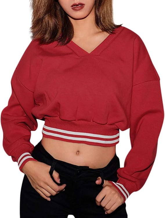 Pullover Elegant Damen Sweatshirt Pulli Lose Oversize Hoodie Herbst