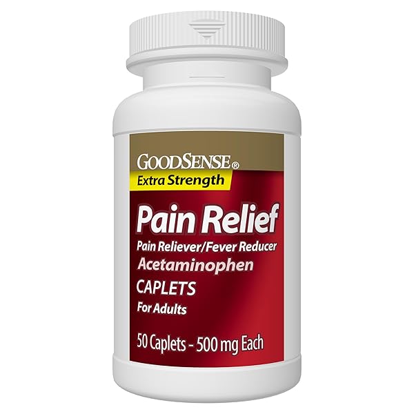 GOODSENSE EXTRA STRENGTH PAIN RELIEF, ACETAMINOPHEN CAPLETS, 500 MG, 50 COUNT